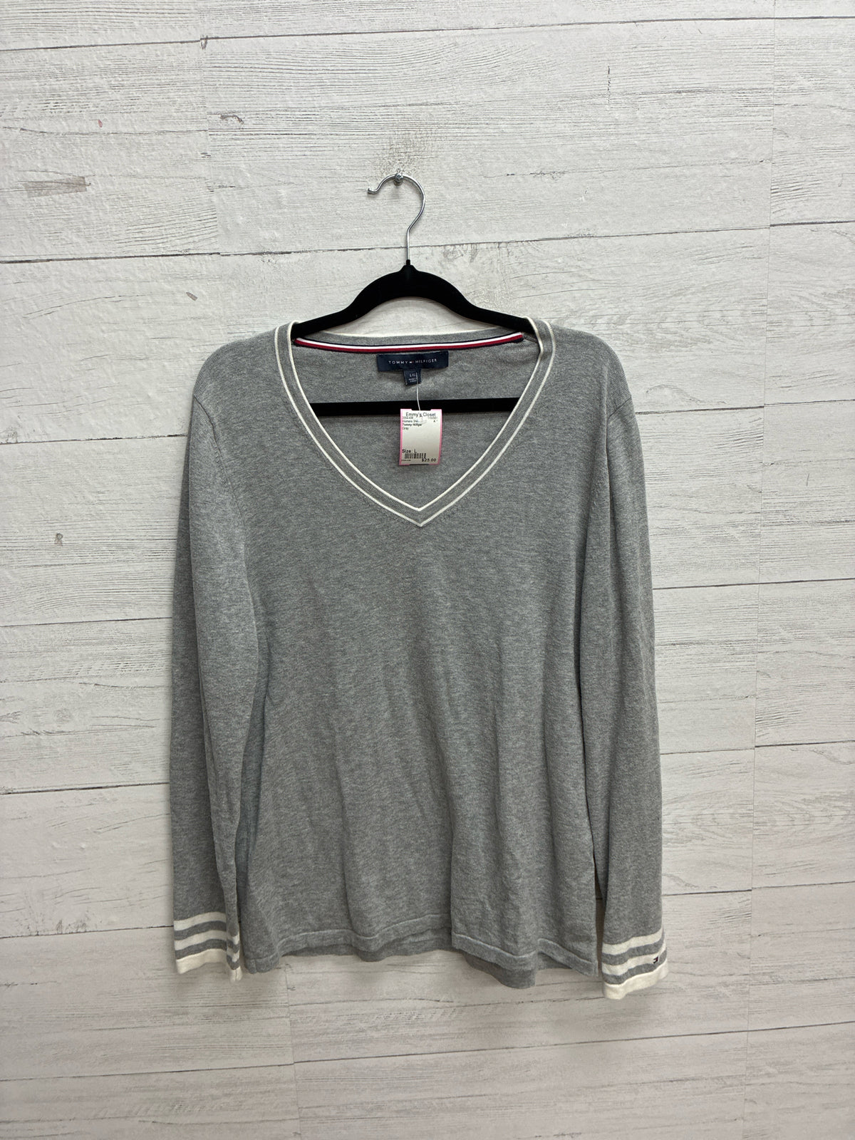 Size L Tommy Hilfiger Gray Womens Shirt