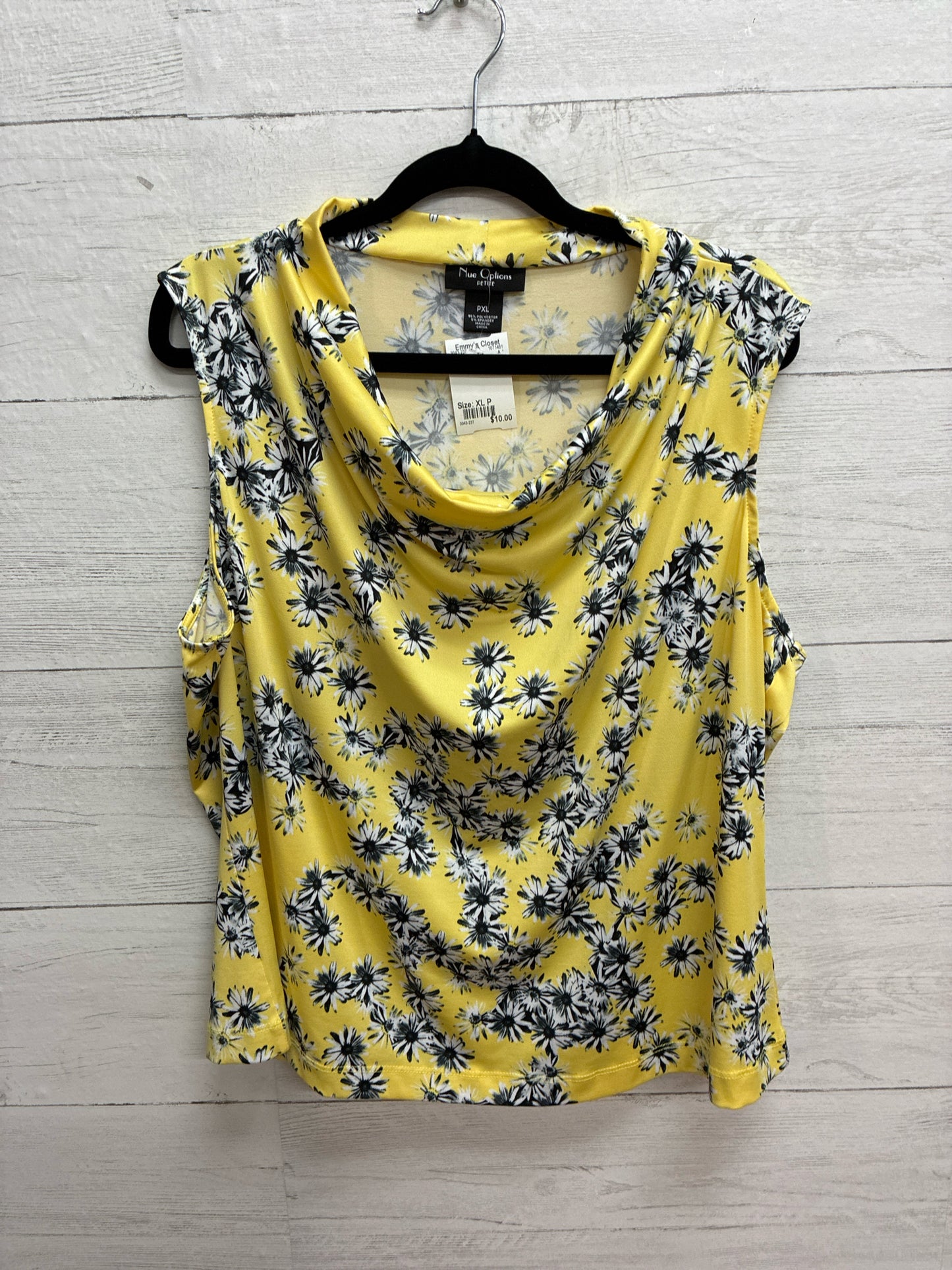 Size XL P Nue Options Yellow Womens Tank-Top