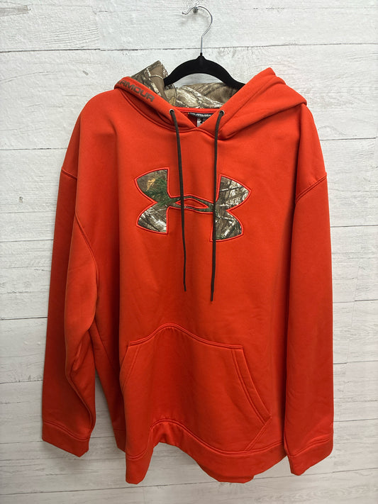 Size 2xl UNDER ARMOR Orange Mens Sweatshirt
