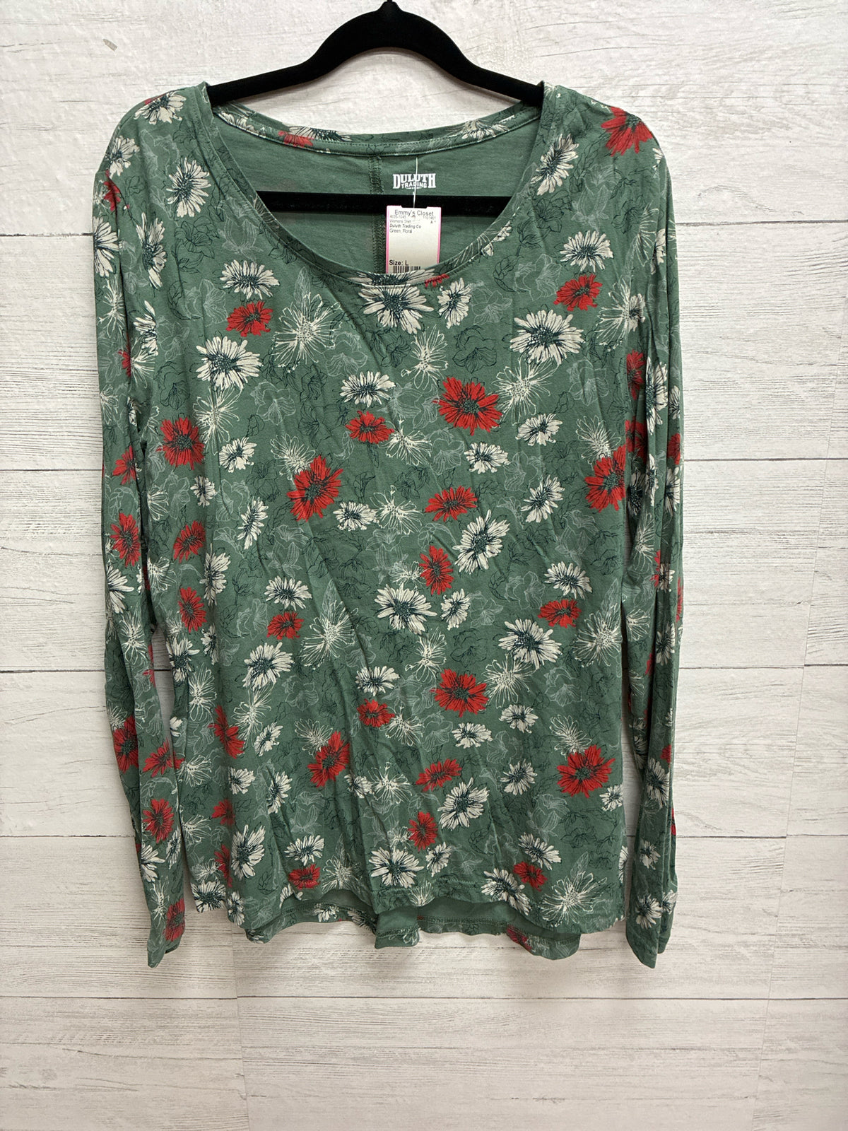 Size L Duluth Trading Co Green Womens Shirt