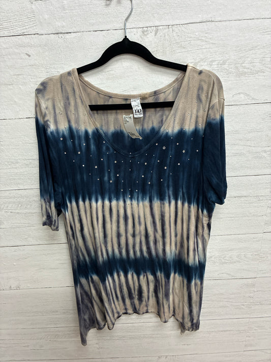 Size XL Thomas & Olivia blue/tan Womens Shirt