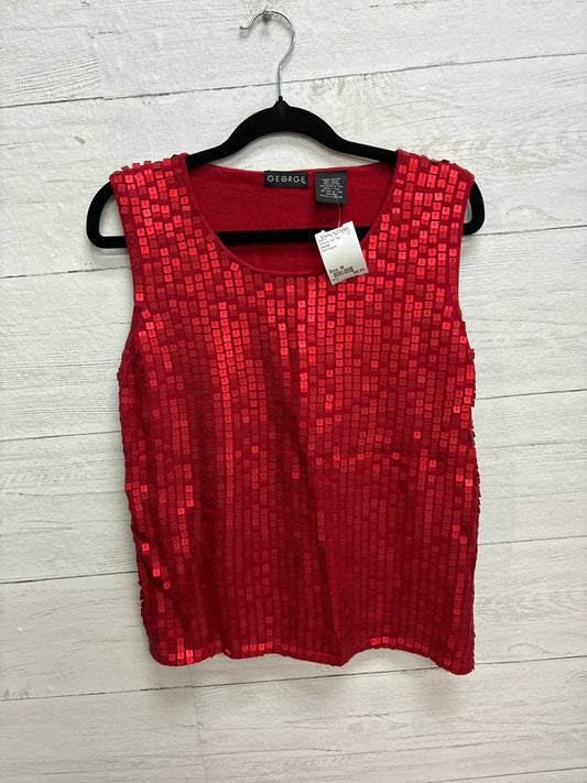 Size M George Red Womens Tank-Top