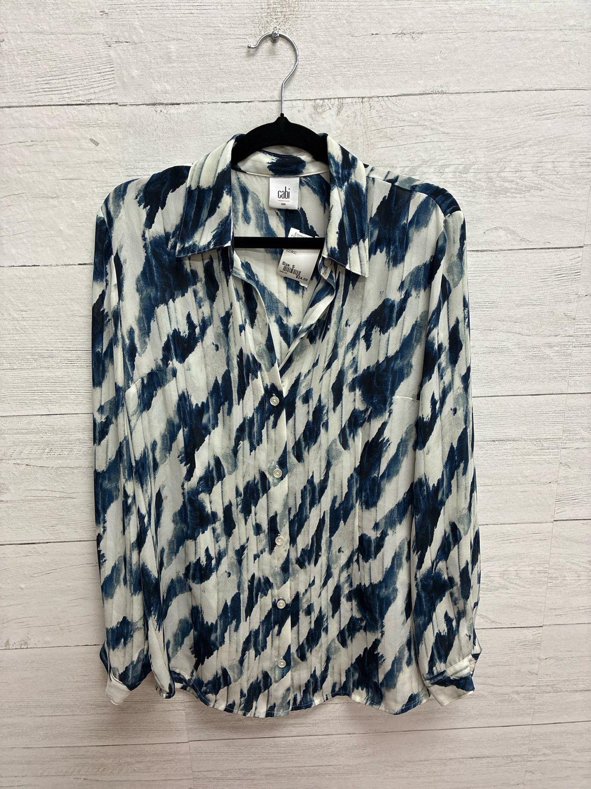 Size S Cabi Blue/White Womens Shirt