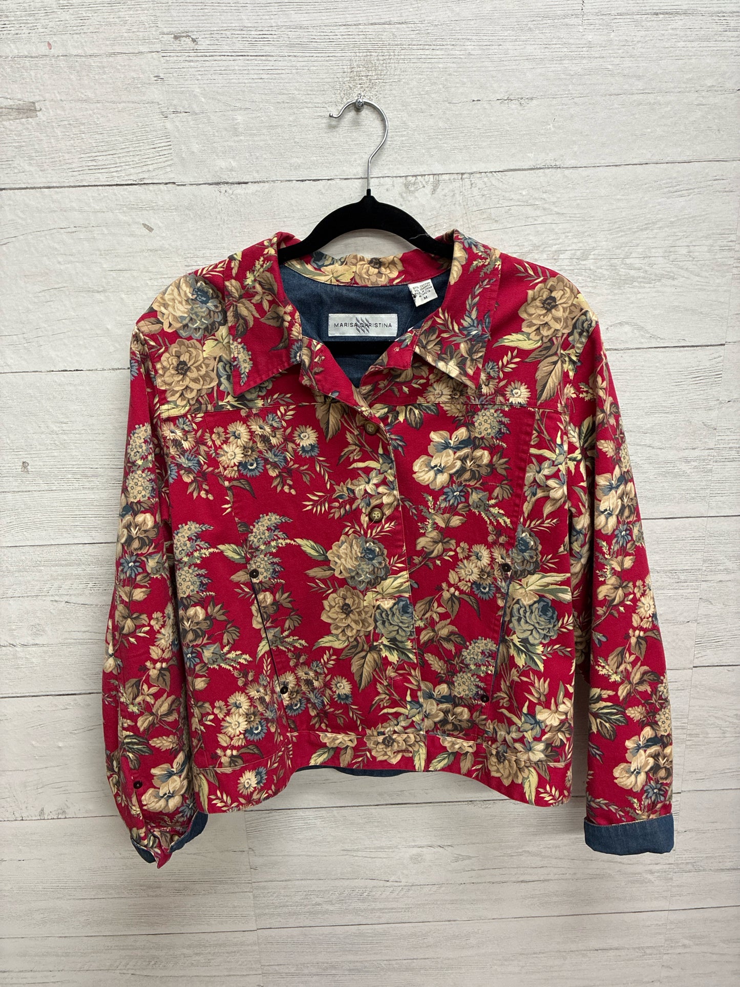 Size M Marisa Christina Red Womens Shacket