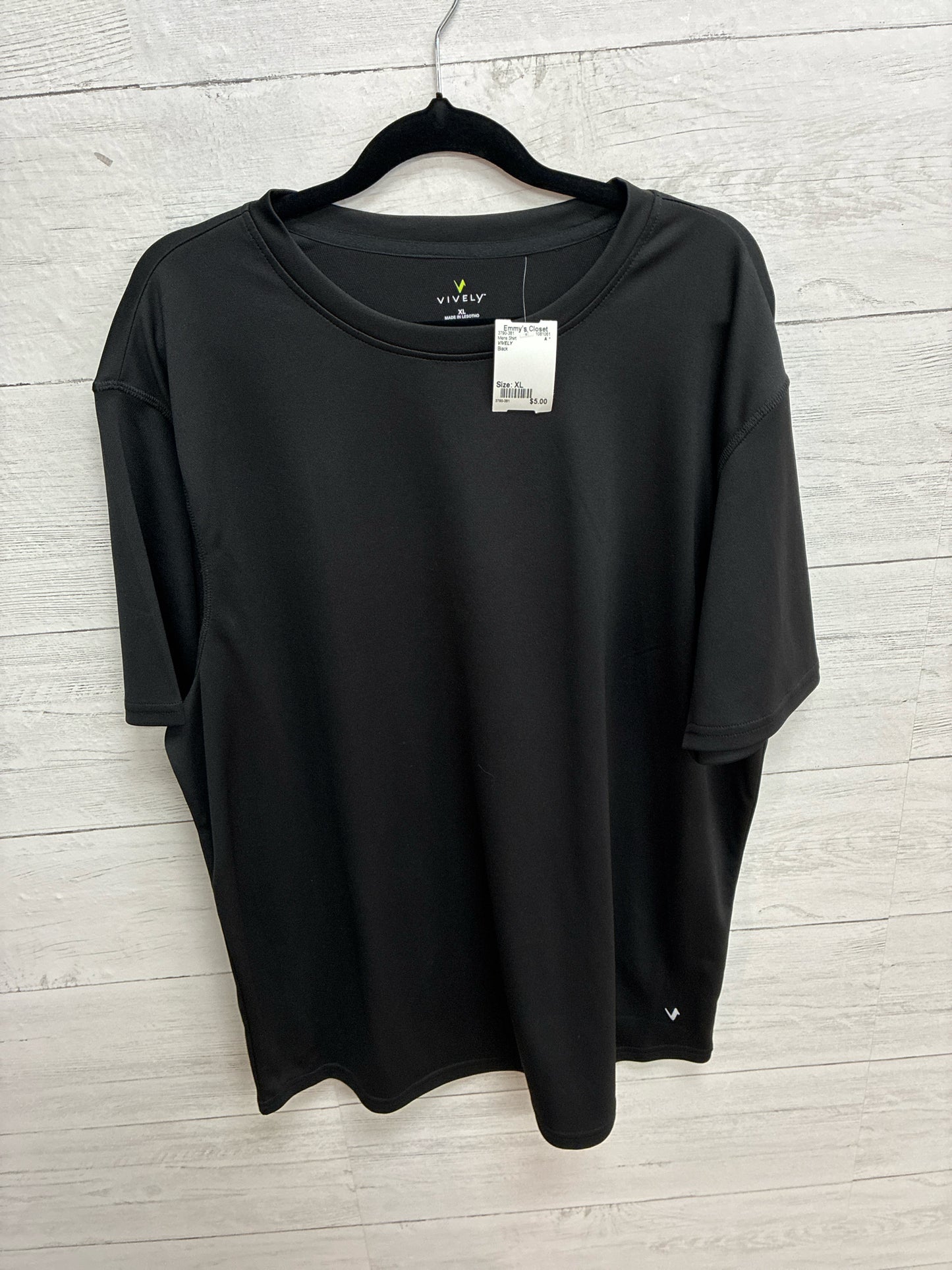 Size XL VIVELY Black Mens Shirt