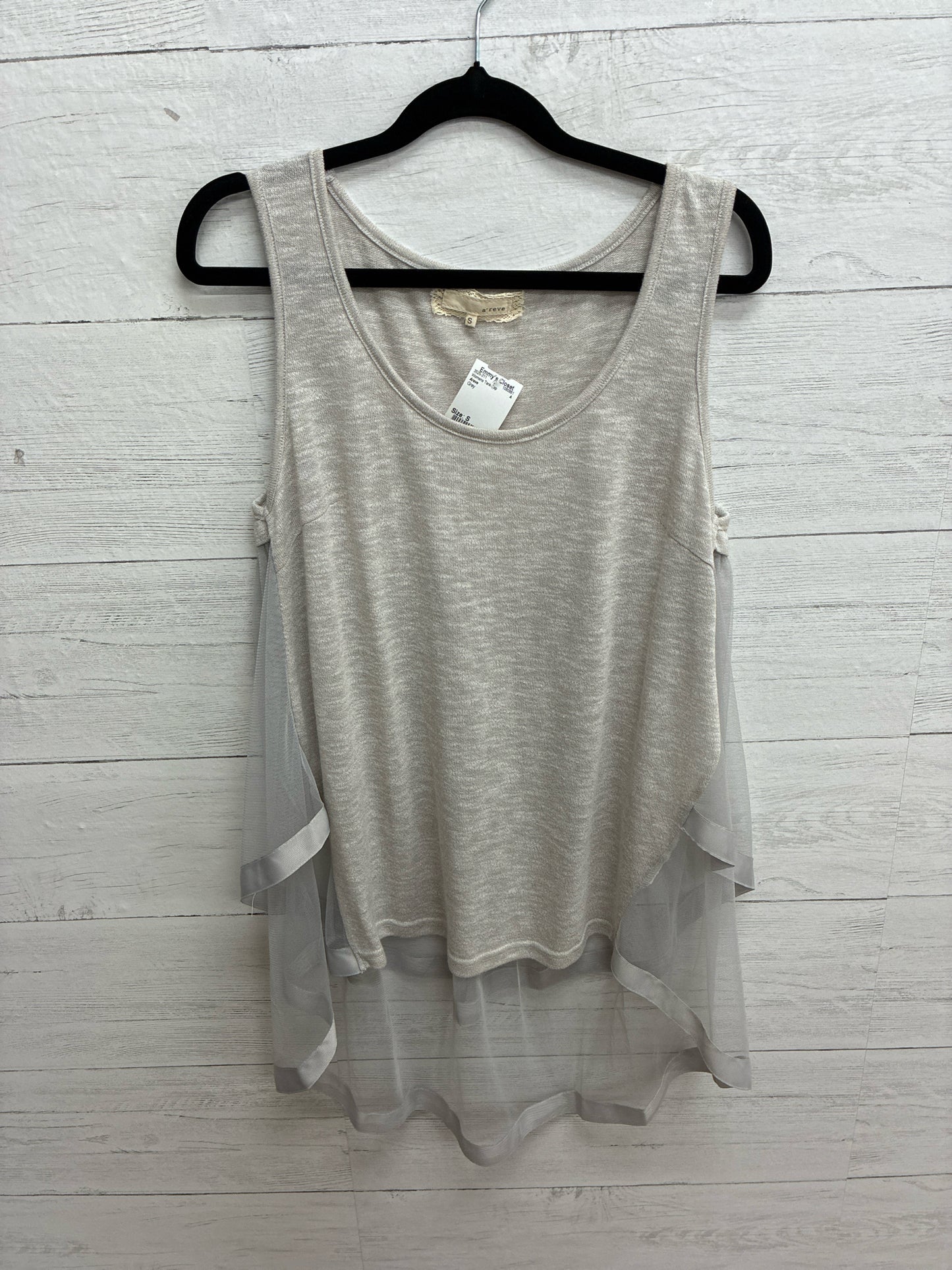 Size S Areve Grey Womens Tank-Top