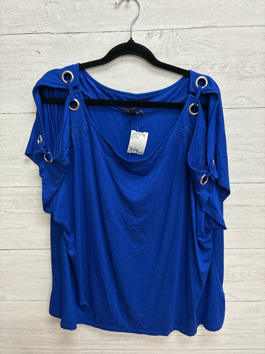 Size 1X Cable & Guage Blue Womens Shirt
