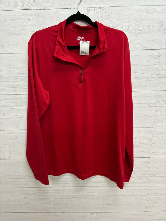 Size M lands end Red Mens Shirt