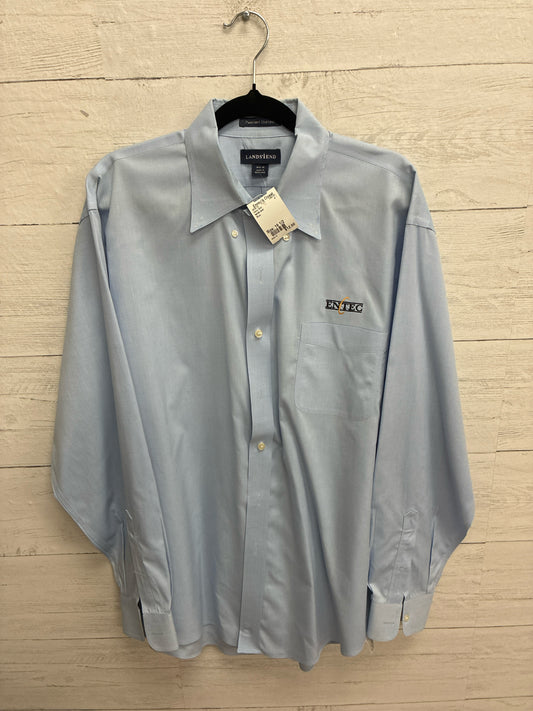 Size 16 1/2 lands end Blue Mens Shirt