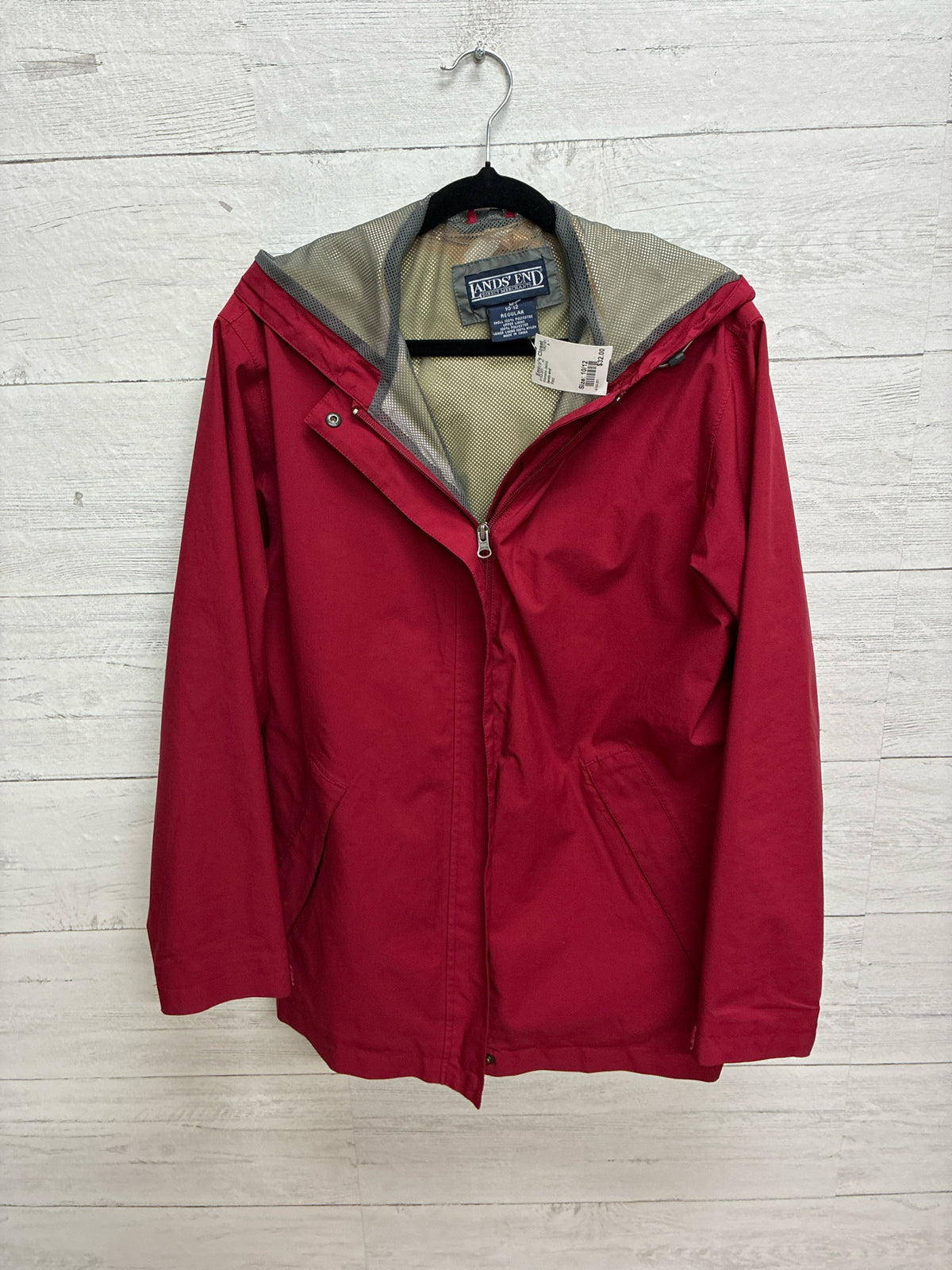 Size 10/12 lands end Red Womens Jacket
