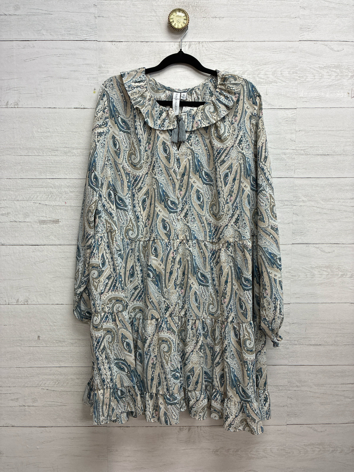 Size 1X GRACE & KARMA Blue/Grey Dress/Evening Wear