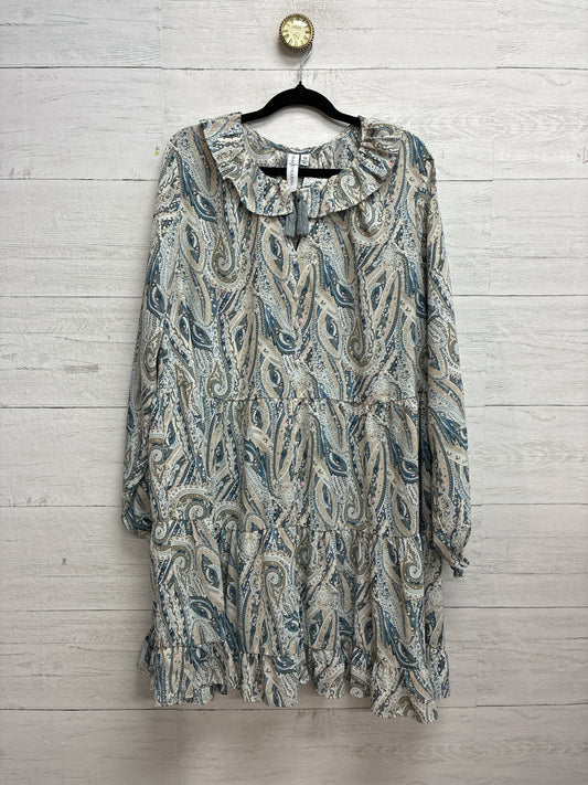 Size 1X GRACE & KARMA Blue/Grey Dress/Evening Wear