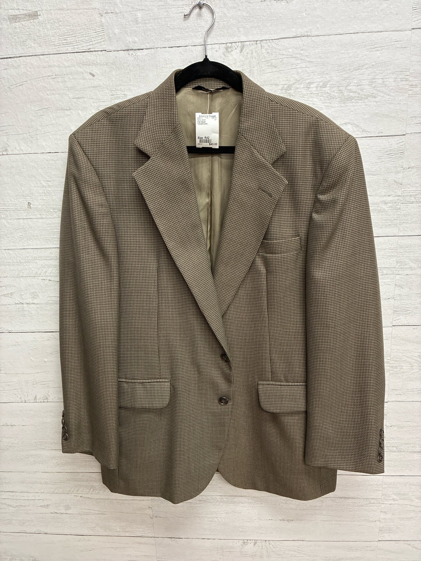 Size R42 City Casual TAN/BROWN Mens Jacket