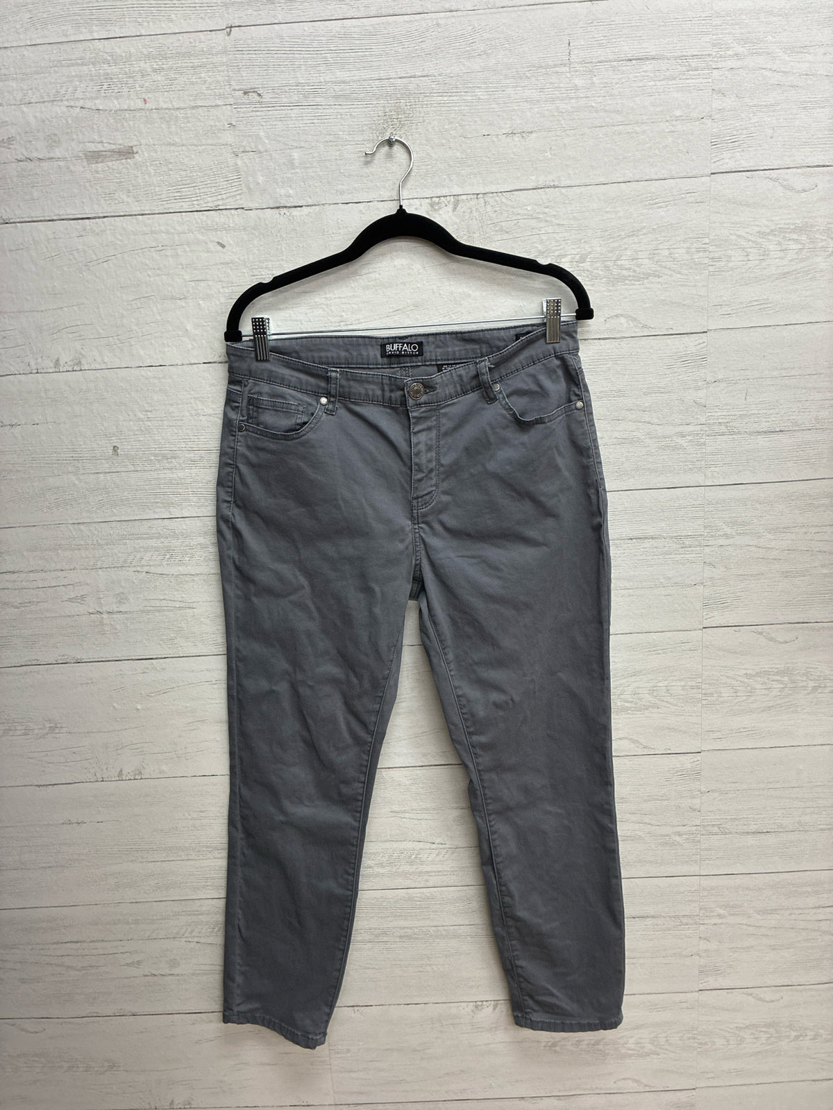 Size 10 Buffalo David Bitton Gray Womens Pants
