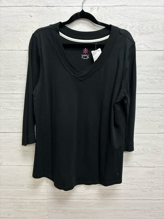 Size L Isaac Mizrahi Black Womens Shirt