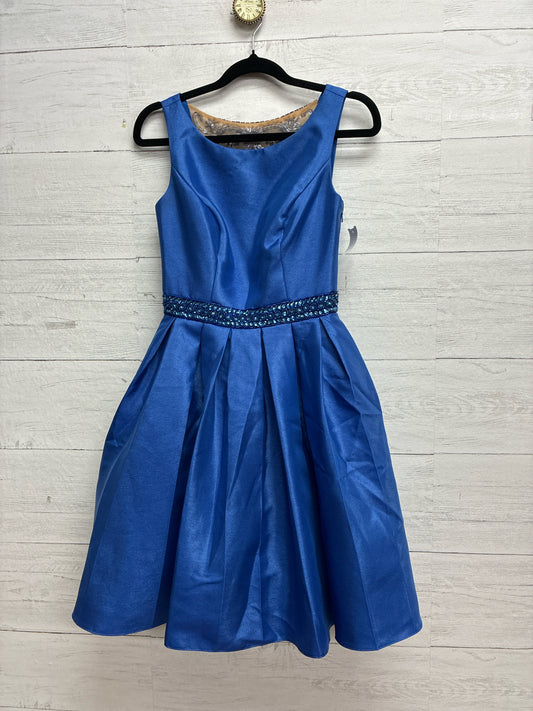 Size 2 Sherri Hill Blue GOWN