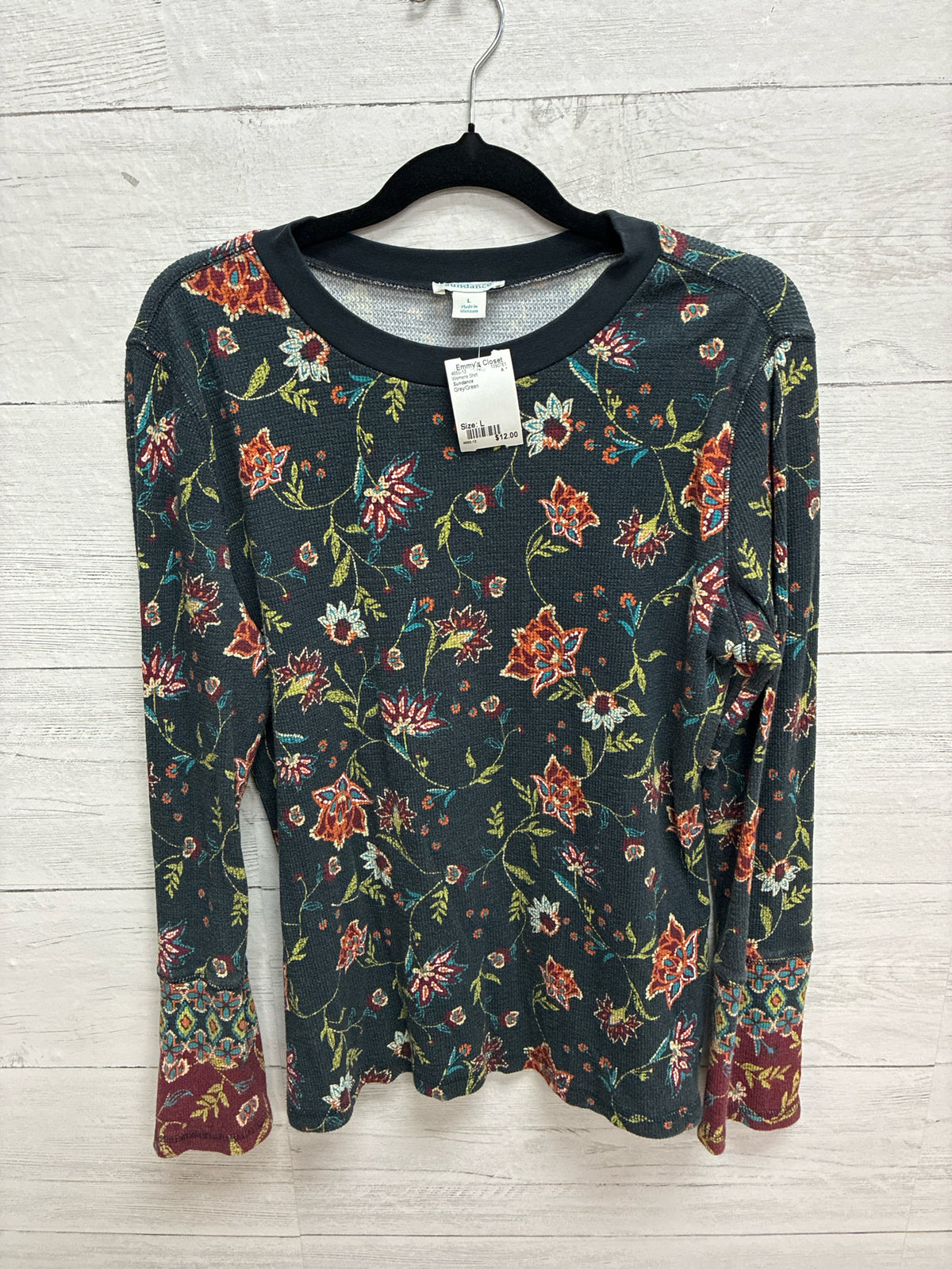 Size L Sundance Grey/Green Womens Shirt
