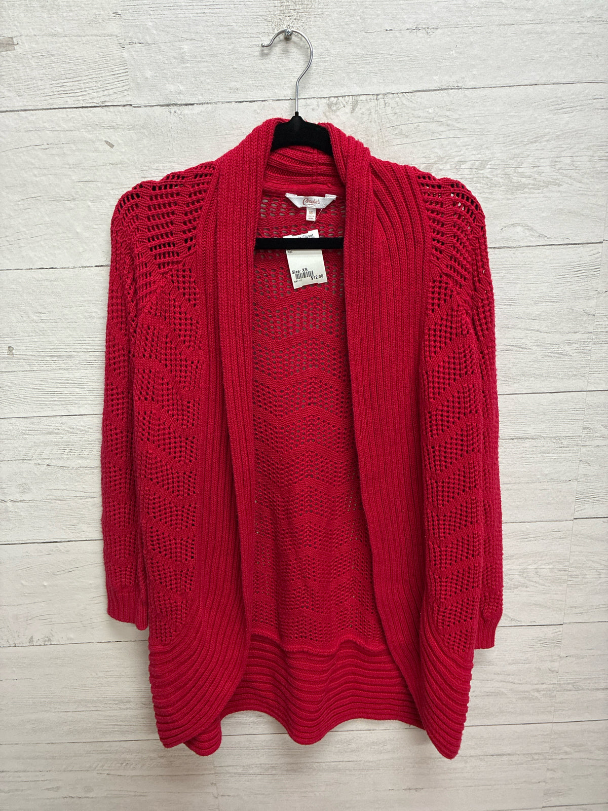 Size XS Candies Red Womens Cardigan
