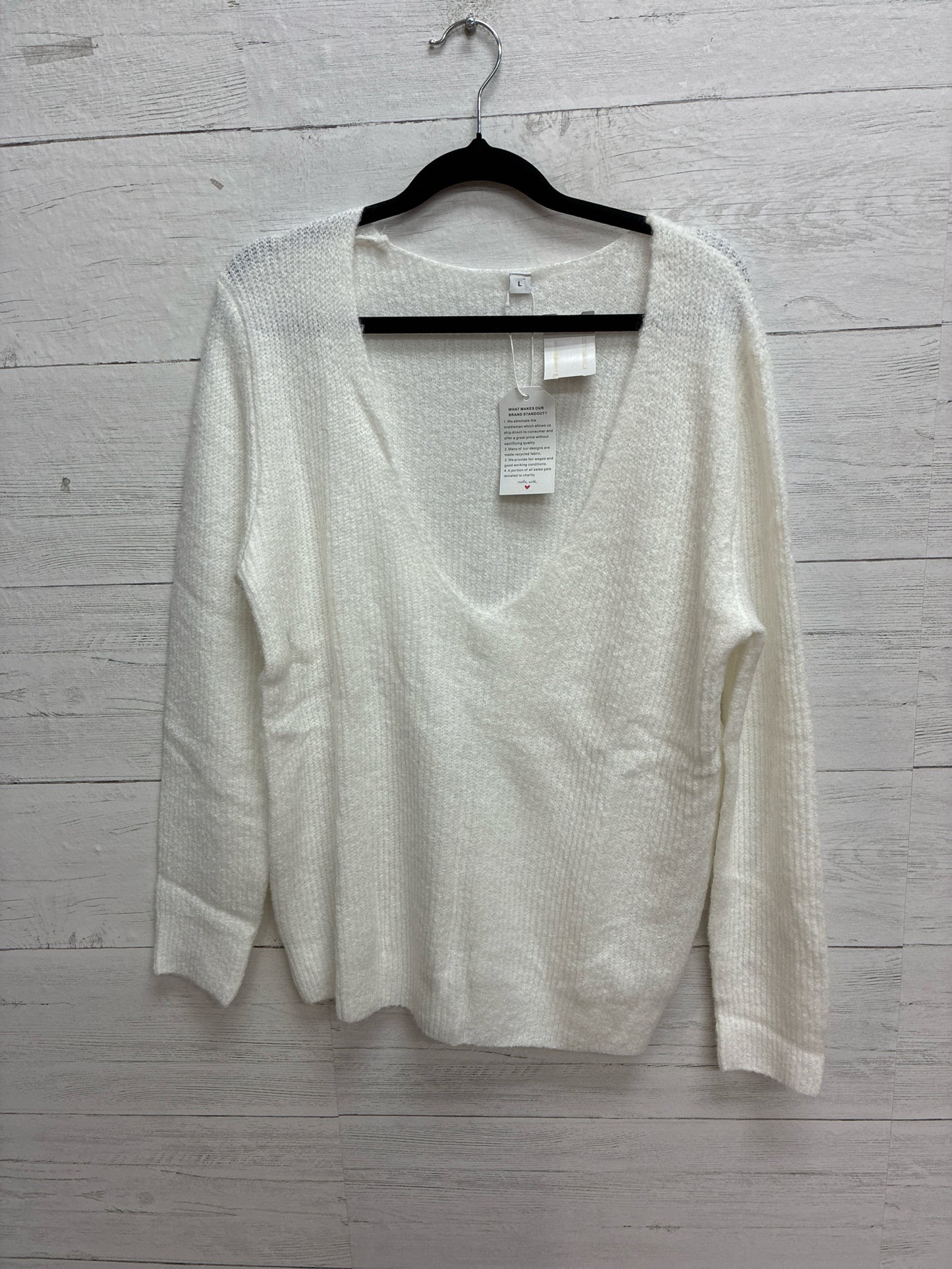 Size L N/A White Womens Sweater